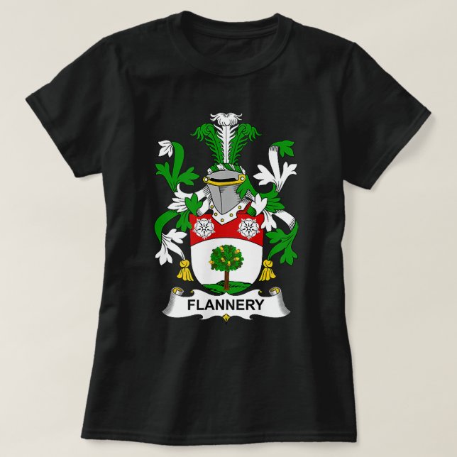 Camiseta Casaco de Flannery de Armamento Centro Familiar (Frente do Design)