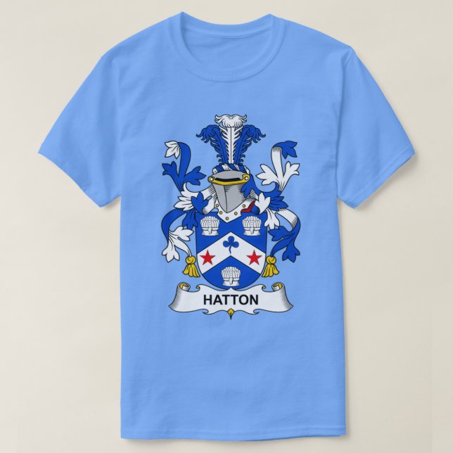Camiseta Casaco de Hatton da Guarda Familiar de Armas (Frente do Design)