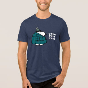 Camiseta Casaco de Inverno Inflável Snoopy Peanuts