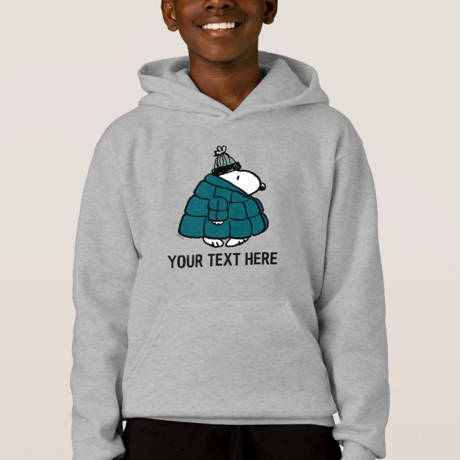 Camiseta Casaco de Inverno Peanuts Snoopy Puffer (Frente)