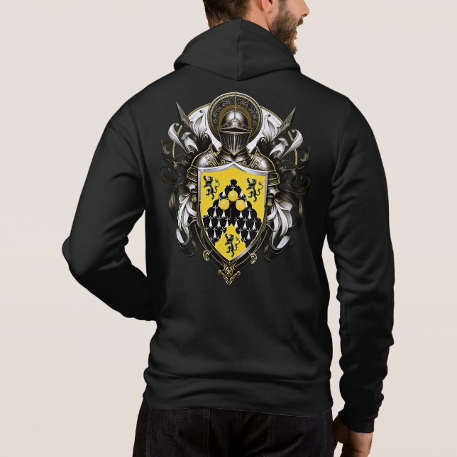 Camiseta Casaco de Mann de Braços Hoodie (Verso)