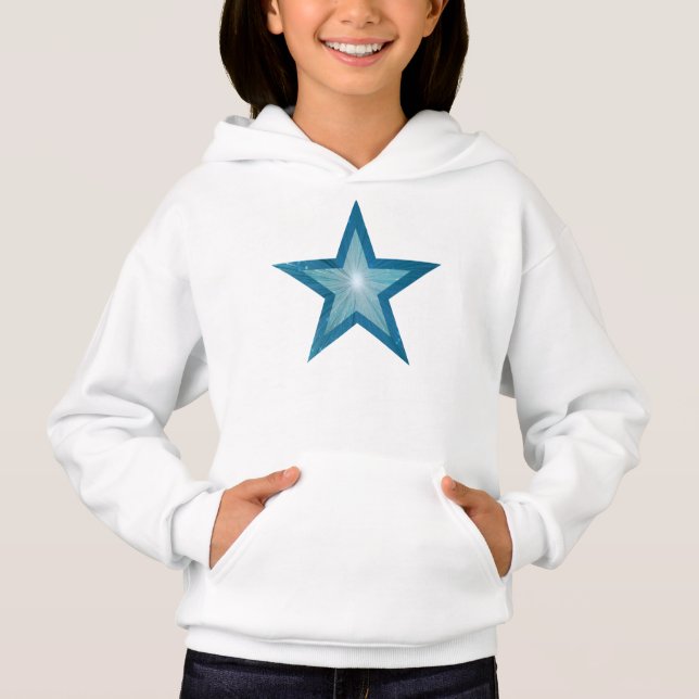 Camiseta Casaco de menina Blue Star (Frente)