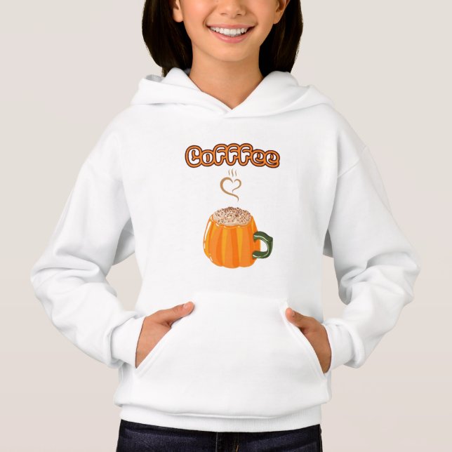 Camiseta Casaco de outono para crianças com capuz  (Frente)
