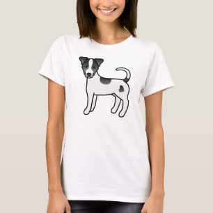 Camiseta Casaco de Pão Russell Terrier, preto e branco