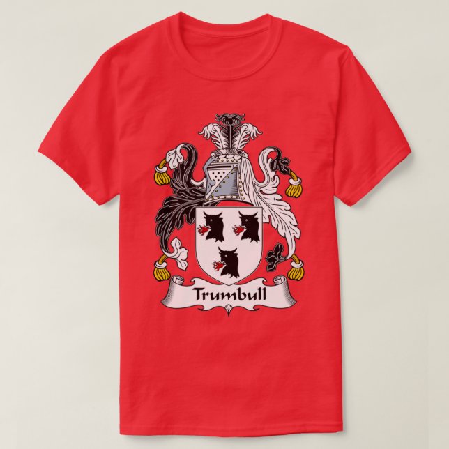 Camiseta Casaco de Trumbull da Guarda Familiar de Armas (Frente do Design)