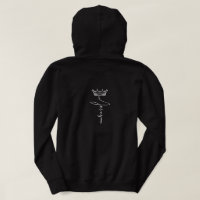 Casaco Preto Elegante 'Jesus' Coroa Streetwear Mod