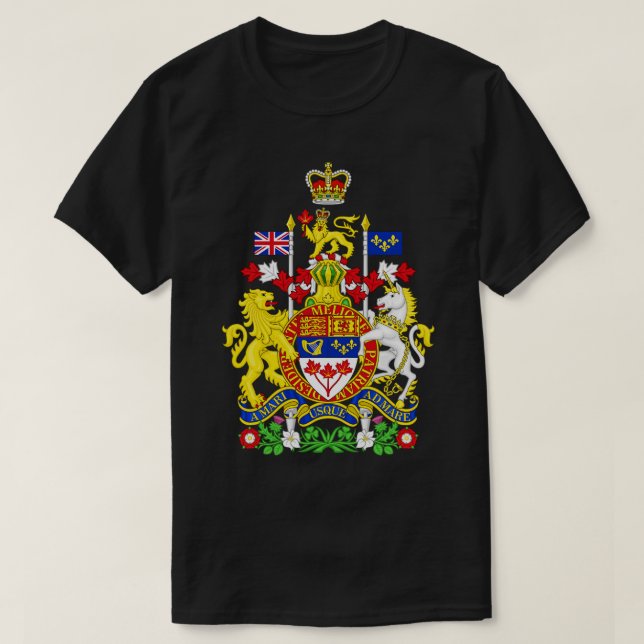 Camiseta Casaco Real de Armas do Canadá (Frente do Design)