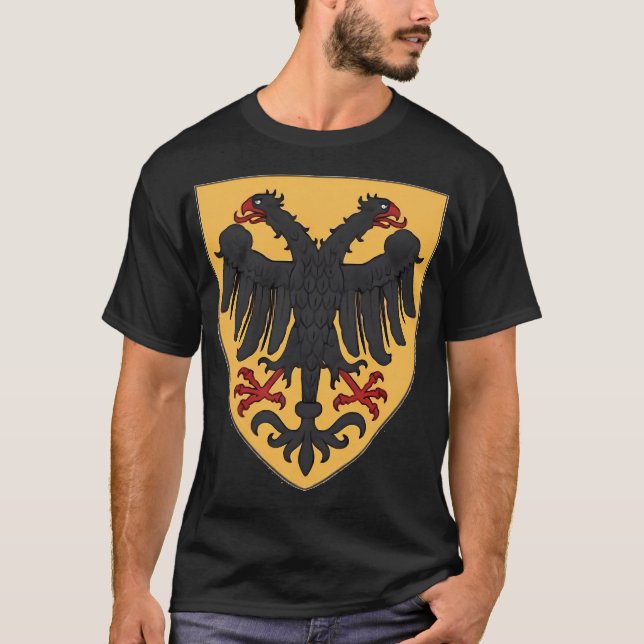 Camiseta Casacos De Braços Do Santo Império Romano Duplo (Frente)
