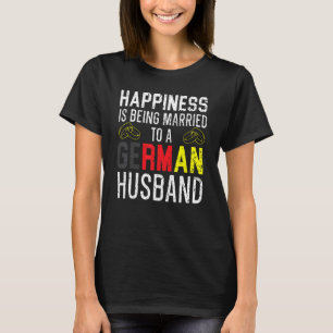 Camiseta Casada Com Um Marido Alemão Esposa Alemanha Bandei
