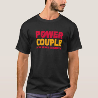 Camiseta Casado 34 anos com Casal 34 anos de energia