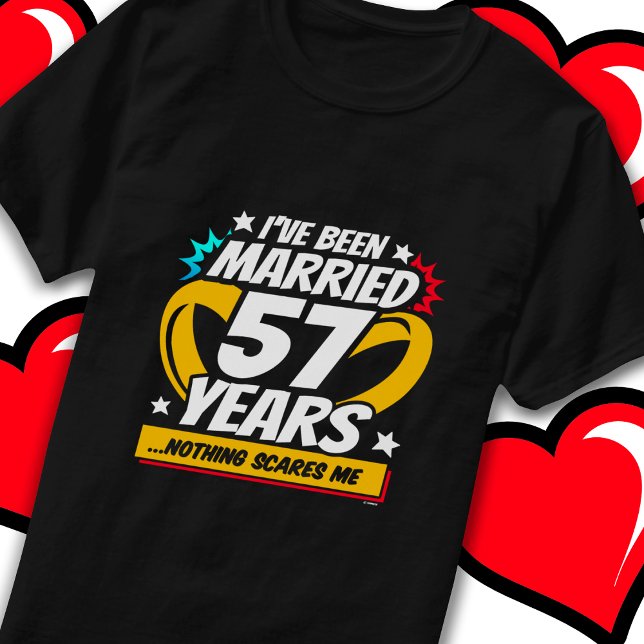 Camiseta Casado 57 Anos Engraçado 57.º Aniversário de Casam (Criador carregado)