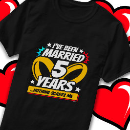 Camiseta Casado 5 Anos Engraçado 5 Casamento Aniversário