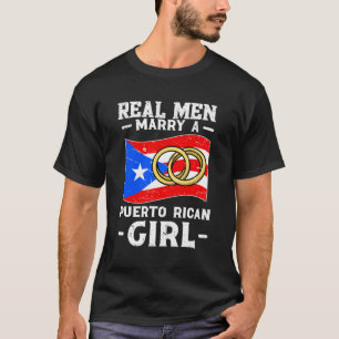Camiseta Casado De Um Marido De Esposa Porto-Riquenho De Po