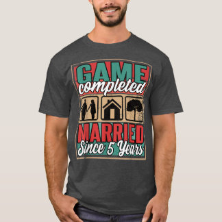 Camiseta Casado Desde 5 Anos De Casamento De 5