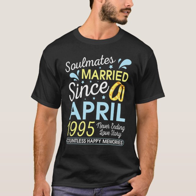 Camiseta Casado Desde Abril De 1995 Nunca Terminando 27 Ano (Frente)
