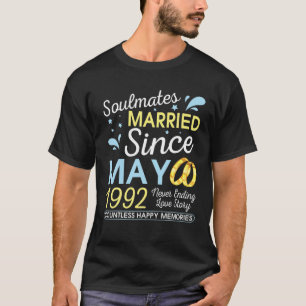 Camiseta Casado Desde Maio De 1992 Nunca Terminando Com 30 