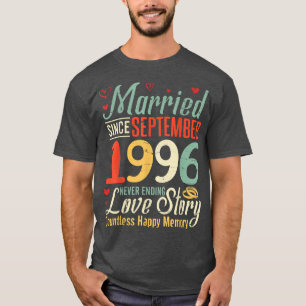 Camiseta Casado Desde Setembro De 1996 Nunca Acabando Com O