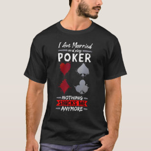 Camiseta Casado E Jogar Cheio De Poker Sem Gambl De Inclina