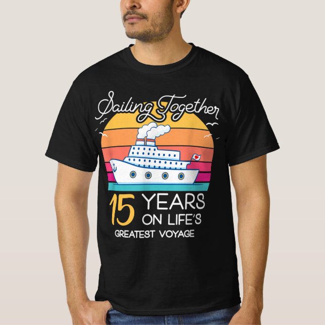 Camiseta Casado em 15 anos de Casamento em Cruise-Rec (Frente)
