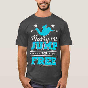 Camiseta Casado-me saltar para o paraquedismo gratuito