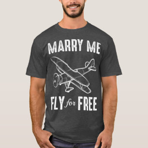 Camiseta Casado Me Voar Para O Atendedor De Voo Do Piloto G