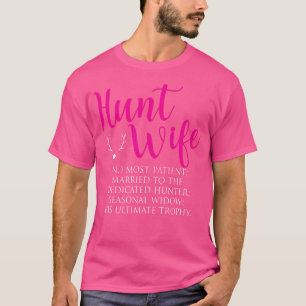 Camiseta Casado Pacientemente Com O Caçador Dedicado Engraç