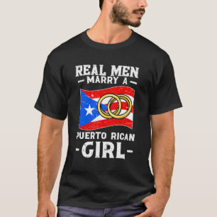 Camiseta Casado Um Marido Porto-Riquicano De Um porto-rique