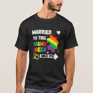 Camiseta Casados Desde 1992 Casamento LGBT Casal Lésbica Ga