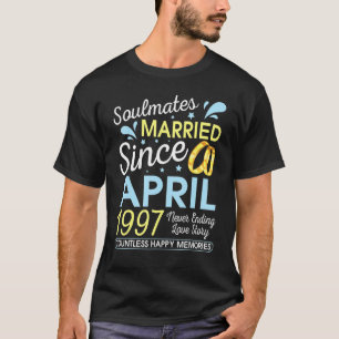 Camiseta Casados Desde Abril De 1997 Nunca Acabando 25 Anos