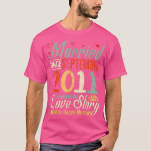 Camiseta Casados Desde Setembro de 2011 Amor Sem Fim Sto