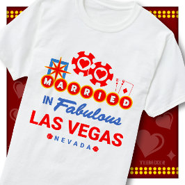 Camiseta Casados em Fabuloso Casamento de Las Vegas Adoráve