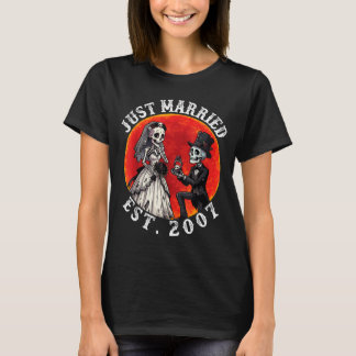 Camiseta Casados Est 2007 Esqueleto Noiva Noivo 19º