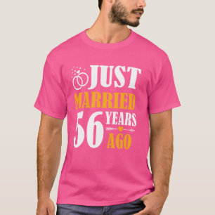 Camiseta Casados há 56 Anos Aniversário de 56 anos de Casam