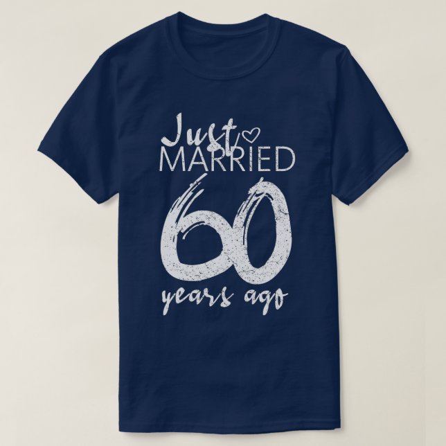 Camiseta Casados há 60 Anos Casamento Engraçado de 60º Aniv (Frente do Design)