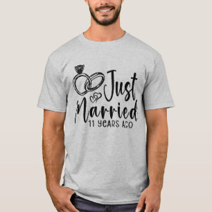 Camiseta Casados há apenas 11 anos - 11º aniversário de cas