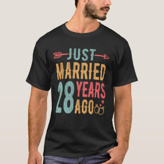 Camiseta Casados há apenas 28 anos - 28º aniversário de cas