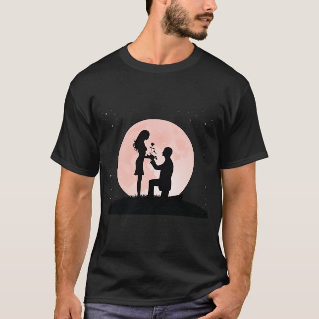 Camiseta Casais adoram arte vetorial (Frente)
