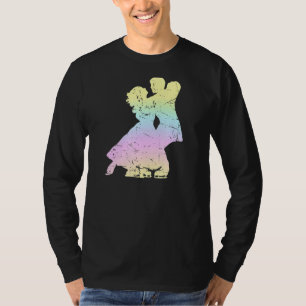 Camiseta Casais Arco-Íris de Pastel Figura Traje Dança Sk