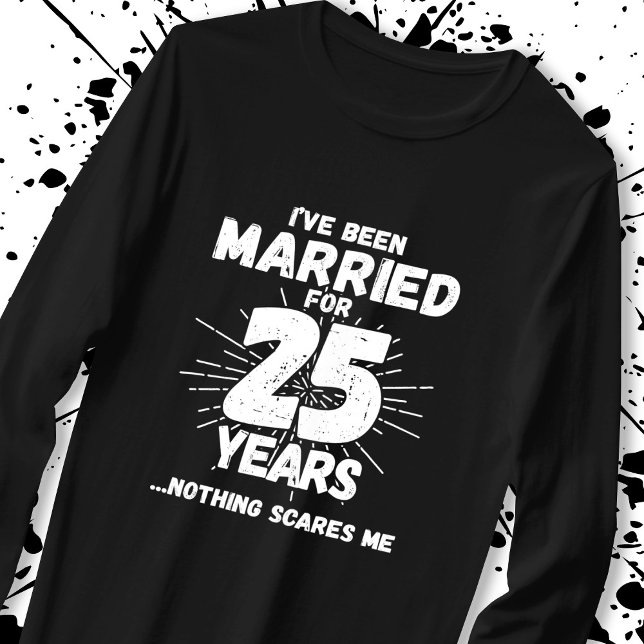 Camiseta Casais Casados 25 Anos Engraçado 25 Aniversário (Criador carregado)