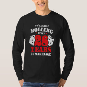 Camiseta Casais Casados 28 Anos - 28 Casamentos Engraçados