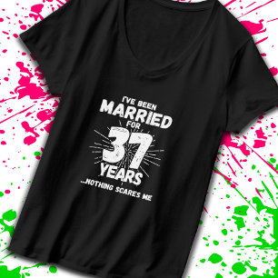 Camiseta Casais Casados 37 Anos - 37 Anos Engraçados