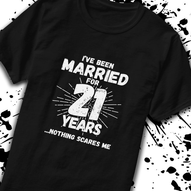 Camiseta Casais Casaram 21 Anos Engraçado Aniversário De 21 (Criador carregado)
