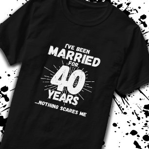 Camiseta Casais Casaram 40 Anos Engraçado 40 Anos