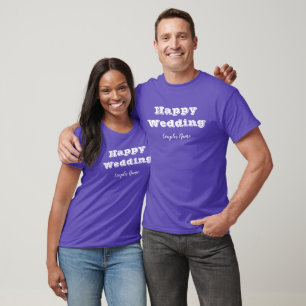 Camiseta Casais Cor De Roxo Casamento Super Beleza