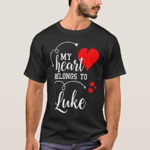 Camiseta Casais Correspondendo Meu Coração Pertencem a Luke