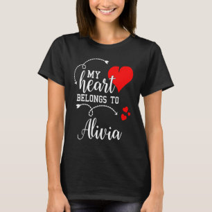 Camiseta Casais Correspondentes Meu Coração Pertence a Ali