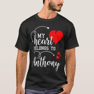 Camiseta Casais Correspondentes Meu Coração Pertence a Ant