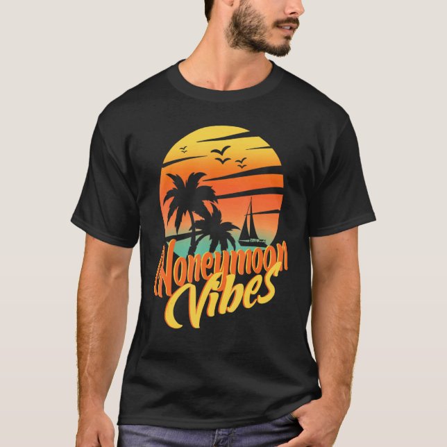 Camiseta Casais da Lua de mel Planos de casamento Novas noi (Frente)