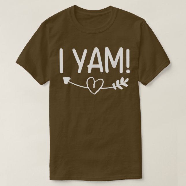 Camiseta Casais de Ação de Graças Ela é minha doce Potat (Frente do Design)