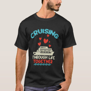 Camiseta Casais de Aniversário da Família Cruising Trip 202